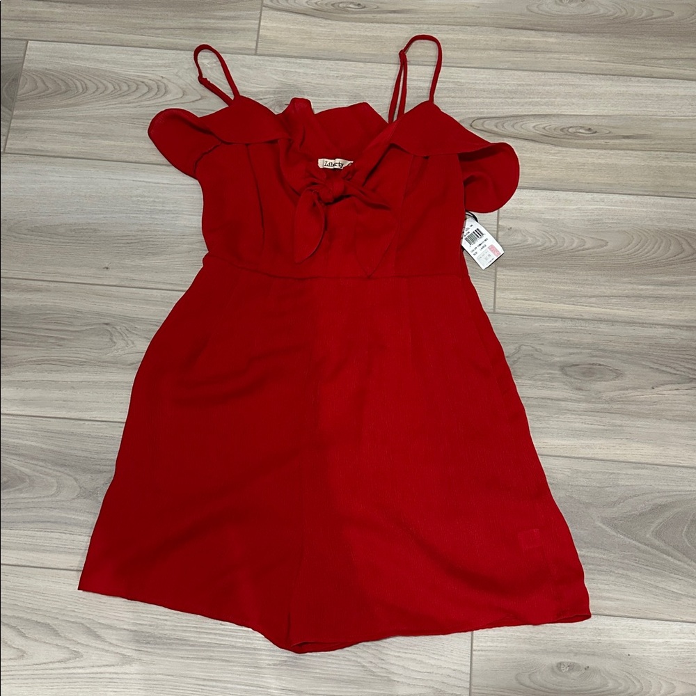 Liberty Love Vibrant Red Romper